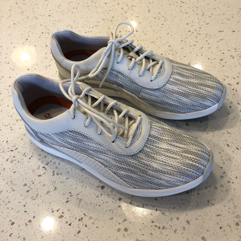 Clarks Unstructured Cruise White Lace Up Sneakers